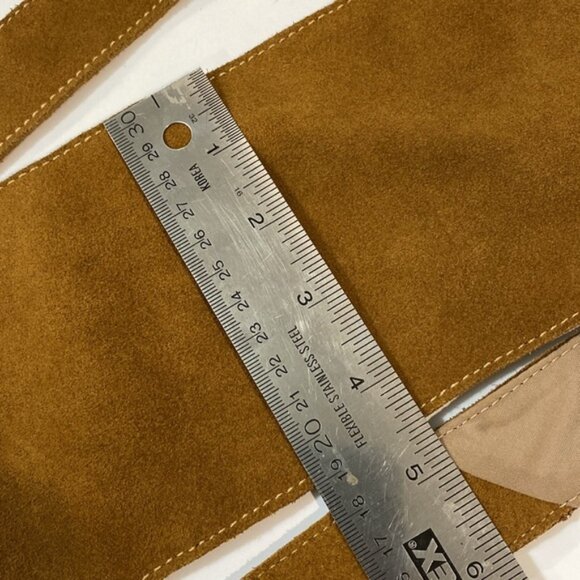 Corset Wide Belt Tan Suede 92’ long - Picture 5 of 9